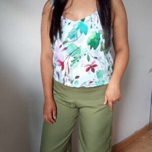 Pantalón bota recta tiro alto