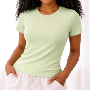 Camiseta básica en rib